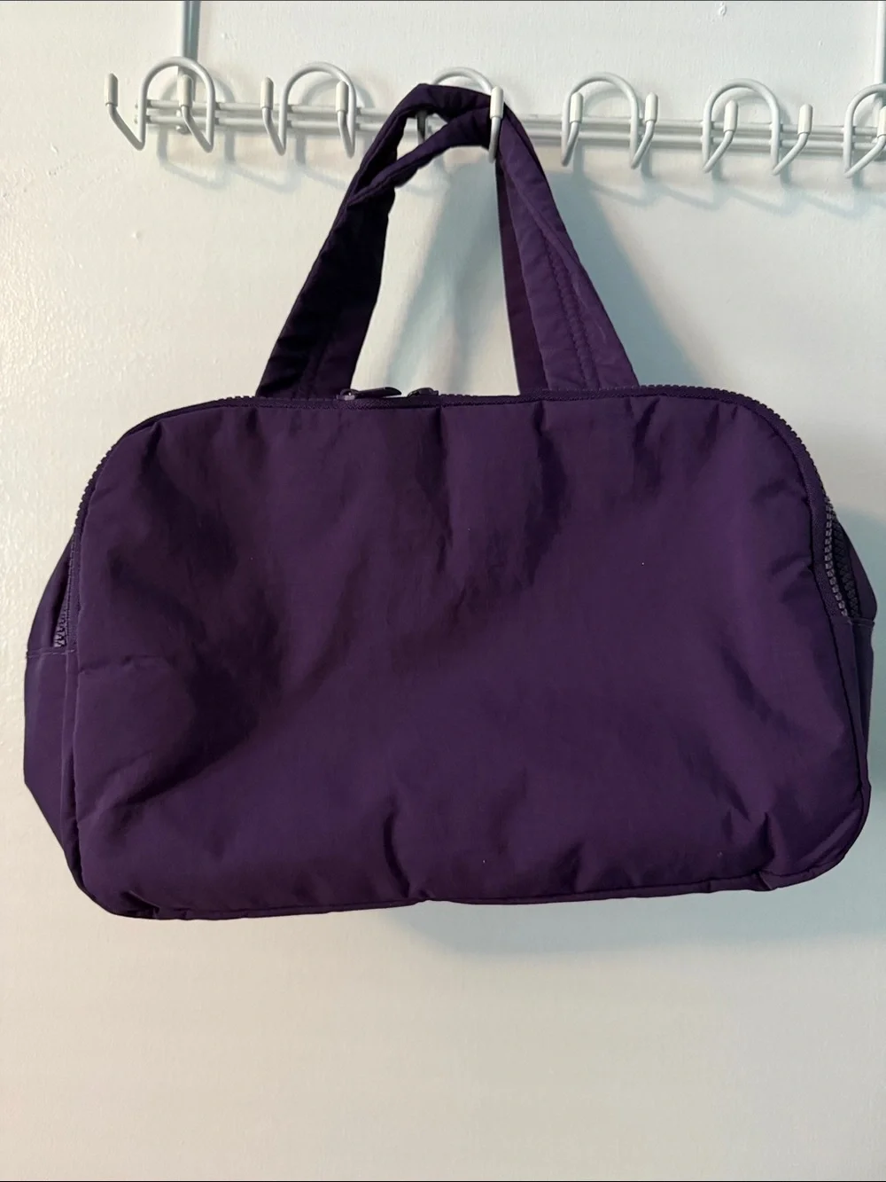 Quilted Women's Travel Toiletry Bag - Purple